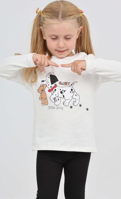 Toontoy Kız Çocuk Köpekli Ayı Baskılı Sweatshirt