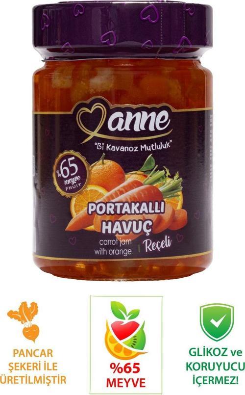 Portakallı Havuç Reçeli 400G (Pancar Şekeri Ile Üretilmiştir - Glikoz, Koruyucu Içermez)