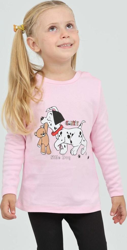Toontoy Kız Çocuk Köpekli Ayı Baskılı Sweatshirt