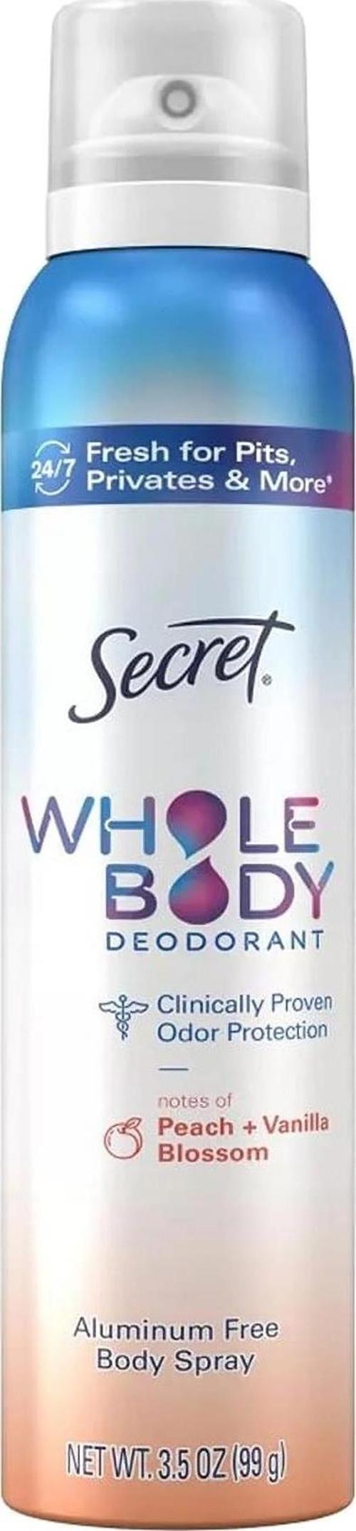 Whole Body Peach + Vanilla Blossom Alüminyumsuz Tüm Vücut Sprey Deodorant 99GR
