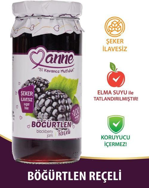 Şeker Ilavesiz Böğürtlen Reçeli 300G (Elma Suyu Ile Tatlandırılmıştır, Koruyucu Içermez)