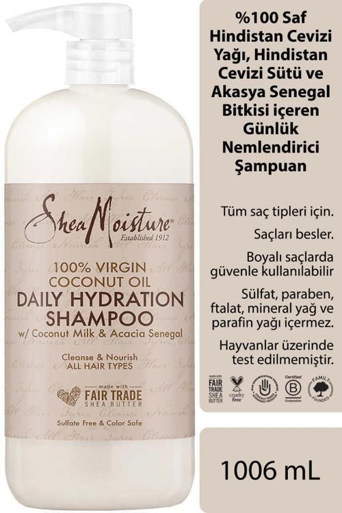%100 Saf Hindistan Cevizi Yağlı Günlük Nemlendirici Şampuan 1006ML