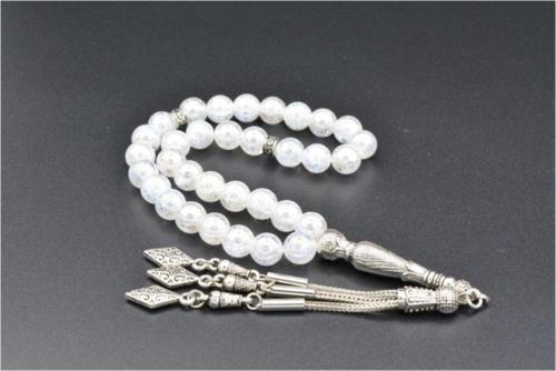 Hakiki Doğal Aura Kuvars Tesbih 1.kalite Doğal Taş