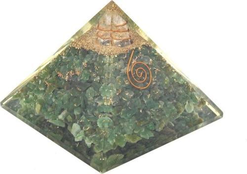 Hakiki Doğal Aventurin Taşı Orgonit Piramit 213 Gram