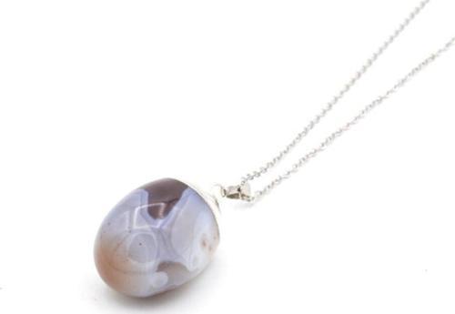 Hakiki Doğal Botswana Akik Kolye Ucu 1.kalite 003