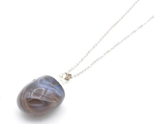 Hakiki Doğal Botswana Akik Kolye Ucu 1.kalite 004