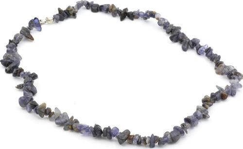 Hakiki Doğal Kırık Taş Iyolit Taşı Kolye