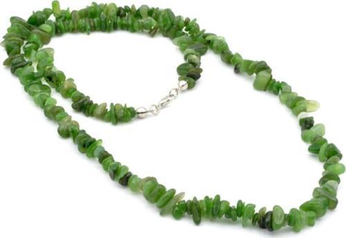 Hakiki Doğal Kırık Taş Kanada Yeşim Taşı Kolye 1.kalite