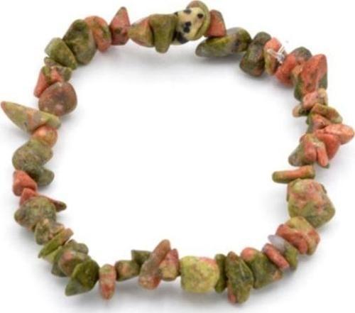 Hakiki Doğal Kırık Taş Unakit Taşı Bileklik 1.kalite