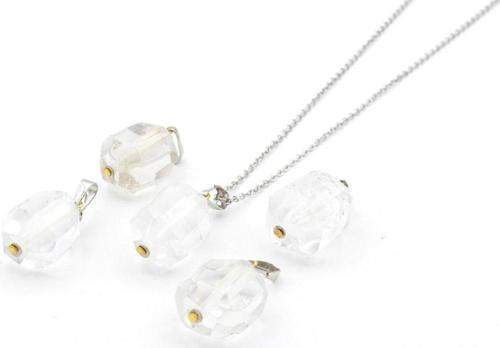 Hakiki Doğal Kristal Kuvars Kolye Ucu 1.kalite 006