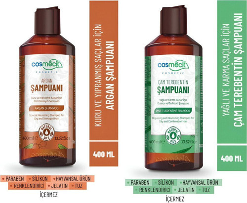 Argan + Çam Terebentin Şampuan 2'li Set (2*400ML)