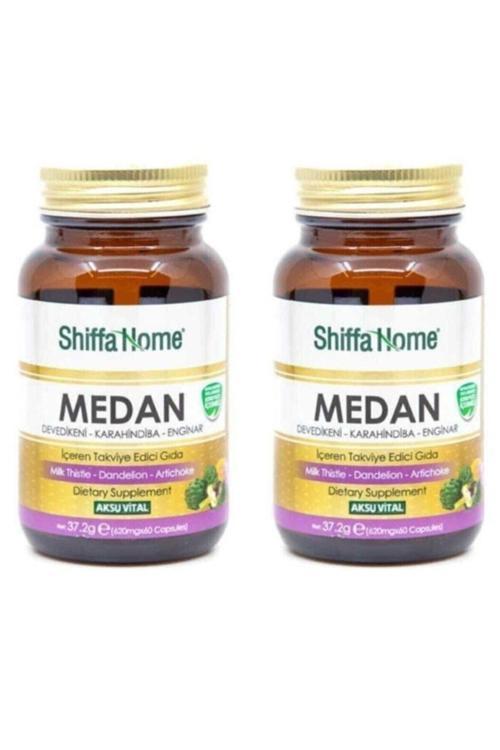 2 Adet Medan Devedikeni-Enginar-Hindiba 620 mg-60 Kapsül