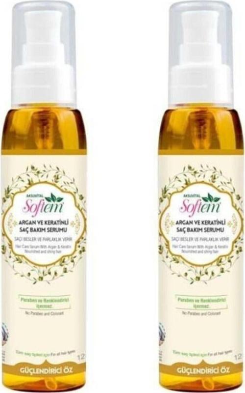 Argan Ve Keratinli Saç Bakım Serumu 125 Ml X 2adet