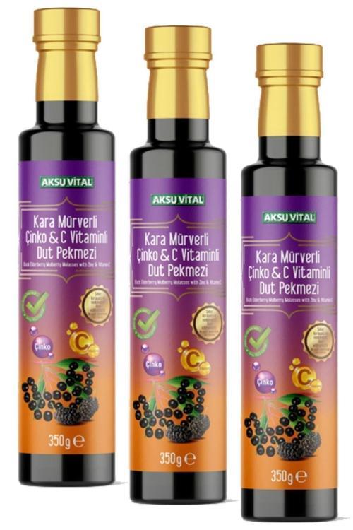 Kara Mürverli Çinko & C Vitaminli Dut Pekmezi 350 Gr X 3 Adet