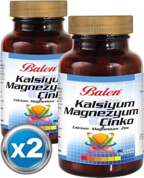 2 Adet Kalsiyum Magnezyum Çinko 709 Mg 90 Adet Kapsül