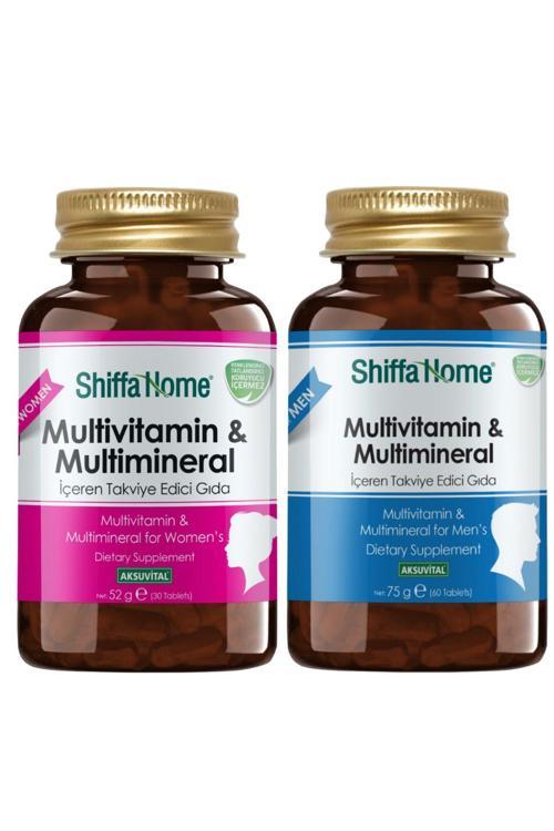 MULTİVİTAMİN ve MULTİMİNERAL - KADIN ve ERKEK SET / Bitkisel Kapsül