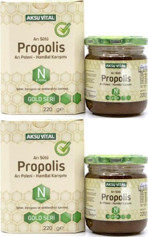 Aksu Vi. Propolisli Arı Sütü Bal Polen Karışımı 8.000 Mg X 2 Adet