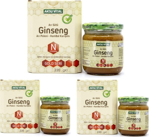 Ginsengli Arı Sütü Bal Polen (n) 13.000 mg. X 3 Adet