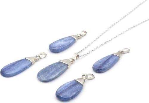 Hakiki Doğal Mavi Kyanit Taşı Kolye Ucu 002