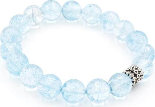 Hakiki Doğal Mavi Topaz Bileklik 10.5 Mm