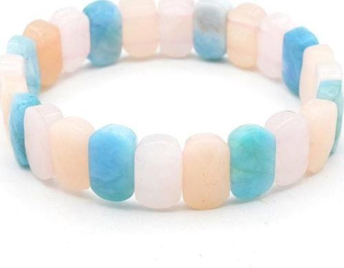 Hakiki Doğal Morganit Ve Akuamarin Taşı Bileklik 1.kalite