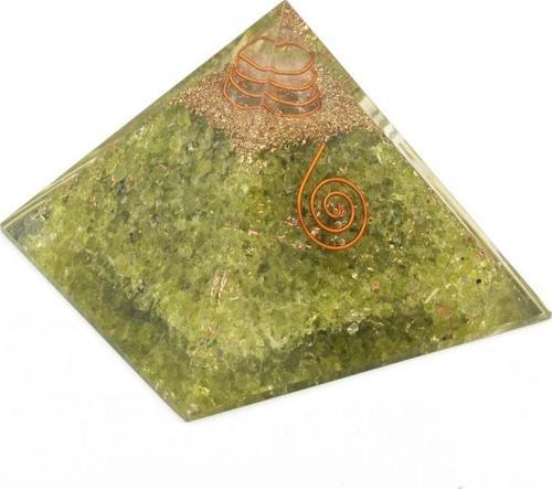 Hakiki Doğal Olivin Taşı Orgonit Piramit 200 Gram