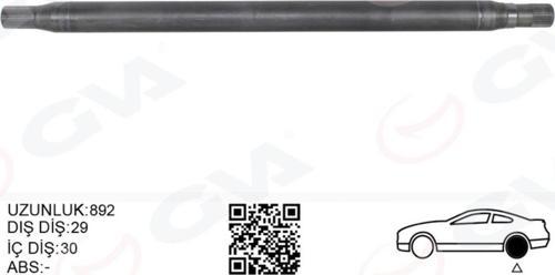 Aks Mılı Arka Sag Kalın Uzun 892Mm Mercedes Sprınter B906 . Vw Crafter 30-35-50 Z:29-30 Rszyn
