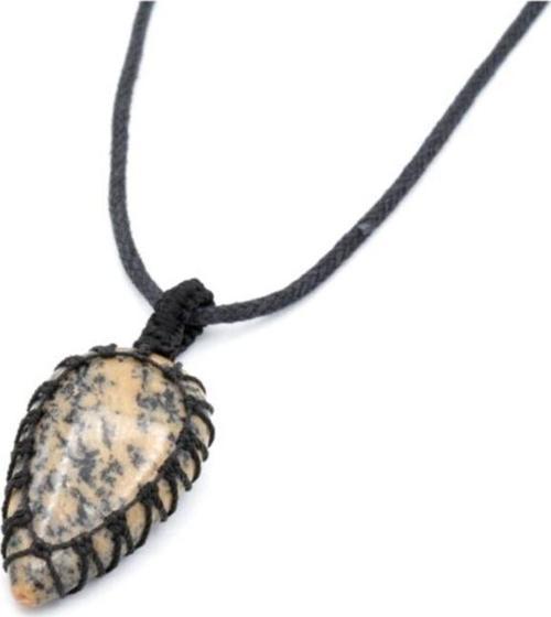 Hakiki Örgülü Doğal Jasper Kolye Ucu 1.kalite 002