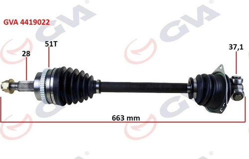Komple Aks Sol Master 2 2.5 Dci 98-10 Abs Li 51Diş 663Mm