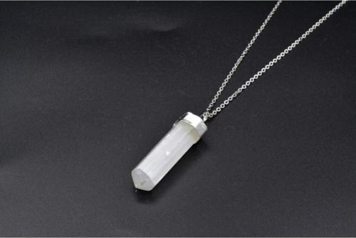 Hakiki Doğal Selenit Taşı Kolye Ucu 1.kalite 018