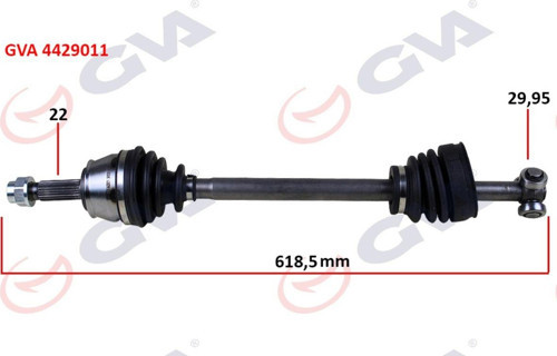 Komple Aks Sol Doblo 1.9D 01 618Mm
