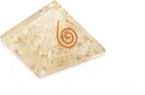 Hakiki Doğal Selenit Taşı Orgonit Piramit 32 Gram