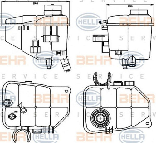 Radyator Yedek Su Deposu Mercedes W203 Cl203 S203 C209 A209 Rszyn