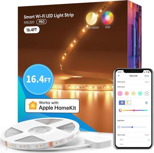 Akıllı Led Şerit Wi-Fi RGB 5 Metre MSL320 Pro (Apple Home Destekli)