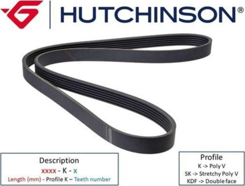 Hutchınson 4Pk1255 1255 K 4 Kanallı Kayış Mgn-1.6-2.0 R19 48386 Renault - Dacıa