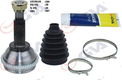 Aks Kafası Dış Ön Ford Transit 2.0 00-06 Abs Li 48Diş 28X26X57 184.5Mm