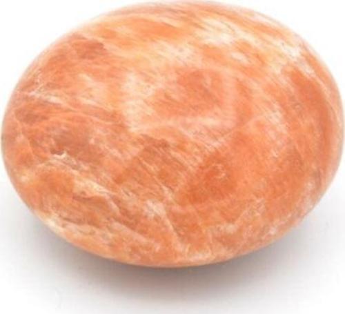 Hakiki Tamburlu Sabun Şeklinde Doğal Turuncu Ay Taşı Kaya Parçası 103 gr