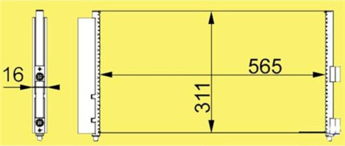Cfı270016 Klima Kondenseri Doblo 01 Idea 04 Punto 03 Ypsılon 06-11 1.3 Jtd-1.9Jtd 605X305X16