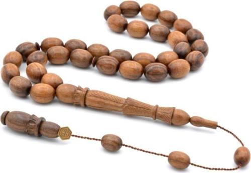 Hakiki Usta İşi OymaİImameli Kokulu Sandal Ağacı TesbihİIri Boy 008