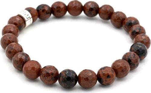 Hakiki Faset Kesim Doğal Mahogany Obsidyen Bileklik 1.kalite