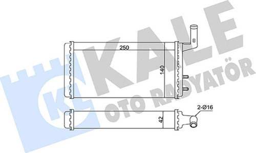 Kalorifer Radyatörü Brazıng Versiyonu Kl271100 Fıat-Tofaş Skd Murat 131 Şahin Doğan Slx 612138