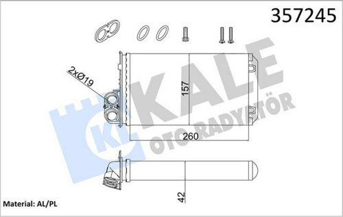 Kalorifer Renault Trafıc Iı-Opel Vıvaro A-Nıssan Prımastar 1.9/2.0/2.5Dcı 01 Conta İlave 612138