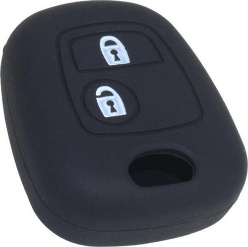 Kontak Anahtar Kumanda Koruyucu Kılıf Silikon 2 Tuş Siyah Peugeot 206-307-C2-C3-C4 613138