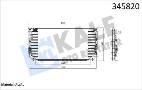 Klima Kondenseri Corolla 1.6 Si-1.8 Gt Ae 101 92-97 692X342X20 Al/Al 612138