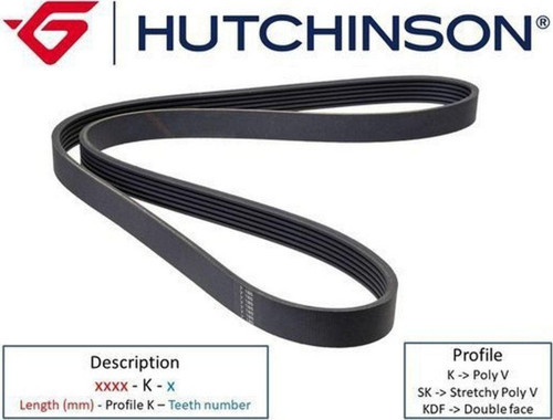 Hutchınson 5Pk770 770 K 5 Kanallı Kayış P106-Saxo 1.6 16V Peugeot - Cıtroen
