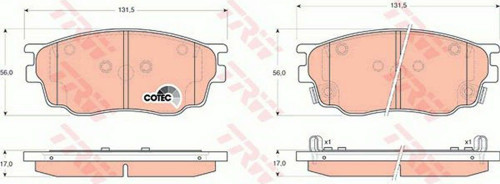 Ön Balata Mazda 6 1.8 02 1.8Mzr 2.0Mzr 2.2 Mzr 2.5Mzr 07 09 612138