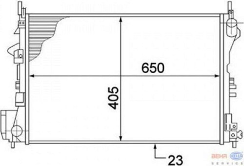 8Mk376700-664 Radyatör Vectra C-Sıgnum 1.6-1.8 16V 02 Ac Klimasız Mek 650X405X23 8Mk3767 612138