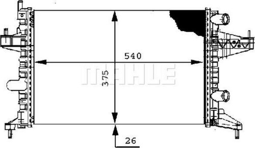 Radyatör Corsa C-Combo-Tıgra 1.0-1.2-1.2 16V-1.4-1.4 16V Ac Klimasız Mek 545X359X23 1300 612138