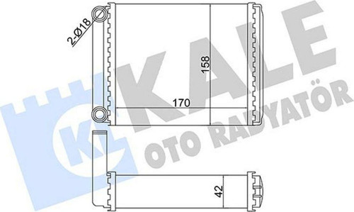 Kalorıfer Radyatoru Mercedes Sprınter B901 B904 95 06 612138
