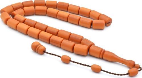 Sistemli Kesme Model İri Boy Turuncu Fiber Tesbih